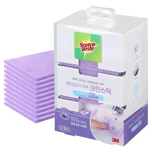 스카치브라이트 베이킹소다 톡톡 크린스틱 디스펜서 본품 + 수세미 시트타입 리필 30p, 1개