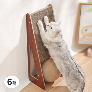 심플앤글로우 고양이 조립식 이중 회전 스크레치 보드, 브라운, 6개