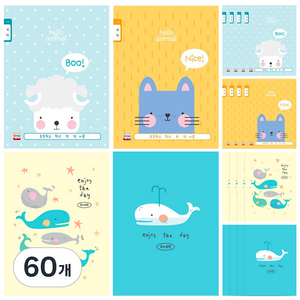 영아트 초등노트 국어 10칸, 랜덤 발송, 60개