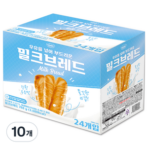 키즈웰 밀크 브레드 24p, 768g, 10개