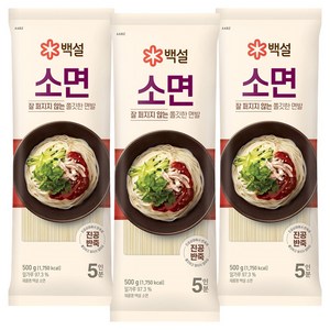 백설 소면, 500g, 3개