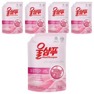 울샴푸 오리지널 리필, 1.3L, 5개