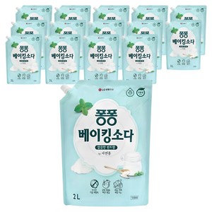 퐁퐁 베이킹소다 주방세제 깔끔한 민트향 리필형, 2L, 15개