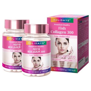 홀리데이즈 저분자 피쉬 콜라겐 300, 120정, 2개