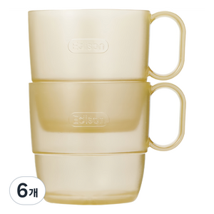 에디슨 유아용 에코젠 컵, 옐로우, 6개, 240ml