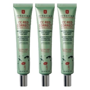 에르보리앙 레드 코렉트 씨씨크림 SPF25, 45ml, 3개