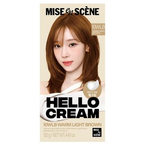 미쟝센 뉴 헬로크림 염모제 125g, 웜라이트브라운, 1개
