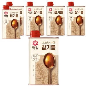 백설 고소함가득 참기름, 500ml, 6개