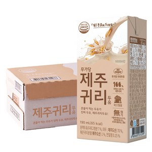 유기농마루 무가당 제주귀리두유, 190ml, 24개