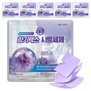 테크 섬유유연제 필요없는 향기맥스 시트세제, 12개입, 6개