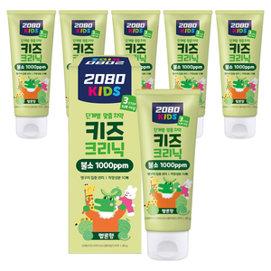 2080 키즈크리닉 3스텝 치약 메론향, 80g, 6개