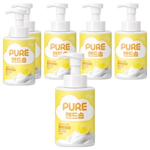 피죤 퓨어 핸드솝 레몬향, 6개, 500ml