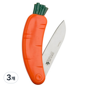 라쿠친 당근모양 접이식 과도, 오렌지, 3개