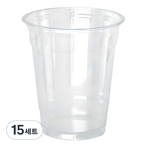 블룸엣홈 PET 일회용 투명컵, 410ml, 25개, 15세트
