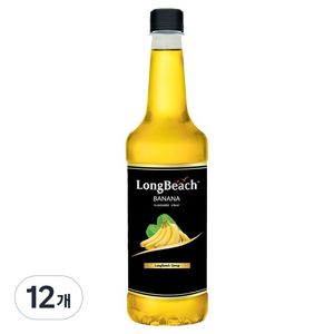 롱비치 바나나향 시럽, 12개, 740ml