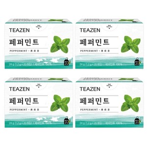 티젠 페퍼민트 티백, 1.2g, 20개입, 4개