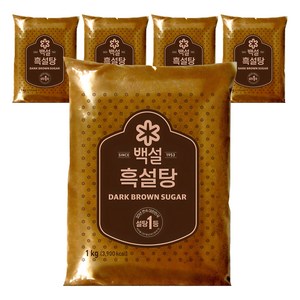 백설 흑설탕, 1kg, 5개