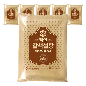 백설 갈색설탕, 1kg, 6개