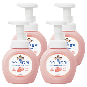 아이깨끗해 항균 폼 핸드솝 복숭아향, 250ml, 4개