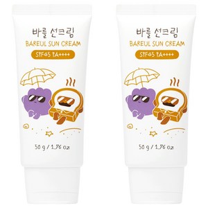 FRANKLIIN 브레드이발소 아기 바를 선크림 SPF45 PA++++, 2개, 50ml