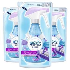 페브리즈 섬유탈취제 라벤더 앤 유칼립투스향 리필, 320ml, 3개
