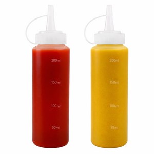 리빙메이커 BPA FREE 잘라쓰는 입구 넓은 식품용기 말랑타입 소스통, 200ml, 2개