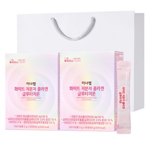 이너랩 화이트 저분자 콜라겐 글루타치온 + 쇼핑백 세트, 60g, 2개