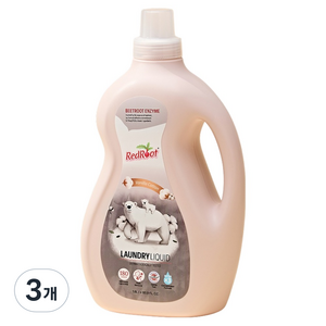 레드루트 대용량 유아 세탁세제 바닐라코튼향 플러스, 3개, 1.8L