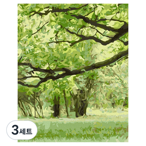플레이어바웃 DIY 유화 그림그리기 세트 40 x 50 cm, 포레스트 드림(GX41399), 3세트