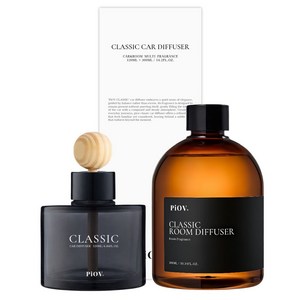 몽때리 차량용 방향제 120ml 본품 + 300ml 리필 세트, 시트러스라벤더, 1세트