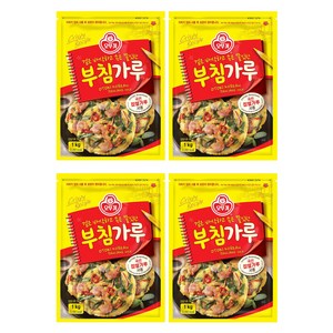 오뚜기 부침가루, 1kg, 4개