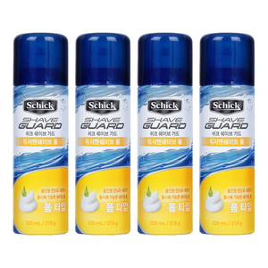 쉬크 쉐이브가드 워시 앤 쉐이빙폼, 210g, 4개