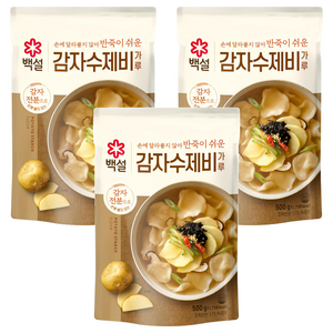 백설 감자수제비 가루, 500g, 3개