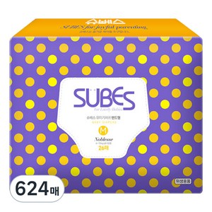 슈베스 노블레스 밴드형 기저귀 아동공용, 중형(M), 624매