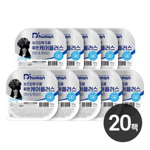 듀먼 전연령 강아지 케어플러스 눈건강 화식사료, 연어, 50g, 20개