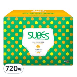 슈베스 노블레스 밴드형 기저귀 남녀공용, 소형(S), 720매