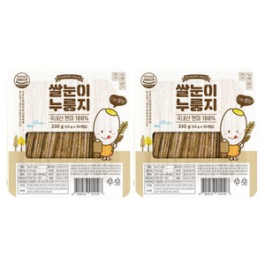 매홍엘앤에프 쌀눈이 누룽지, 330g, 2개