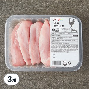 곰곰 닭가슴살 (냉장), 600g, 3개