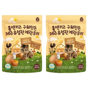 홈앤키즈 유아용 구워만든 제주유정란 계란쿠키, 우리밀, 50g, 2개