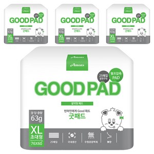 아몬스 국산 반려견 굿패드, 25개입, 4개