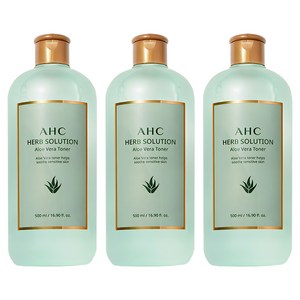 AHC 허브 솔루션 알로에 베라 토너, 500ml, 3개