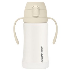 네이쳐러브메레 애니멀 프렌즈 원터치 스테인리스 빨대컵, 크림베이지, 1개, 300ml