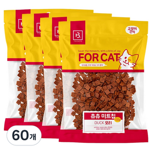 브리더랩 포 캣 츄츄 간식 미트칩, 100g, 60개, 오리고기