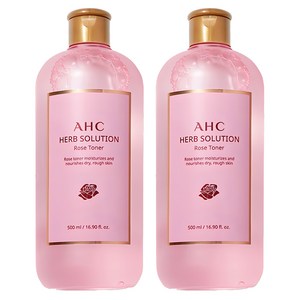 AHC 허브 솔루션 로즈 토너, 500ml, 2개