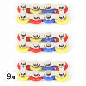 댓츠댓 키덜트 피젯 체인 8구 3p, 혼합색상, 9개