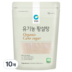 청정원 유기농 황설탕, 1kg, 10개