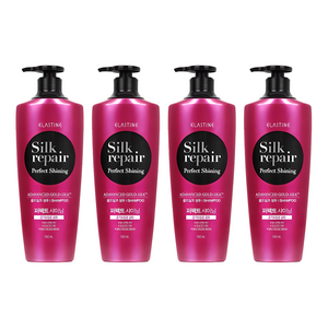 엘라스틴 실크리페어 퍼펙트 샤이닝 골드실크 샴푸, 550ml, 4개