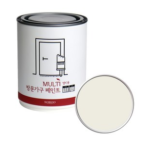 노루페인트 방문가구 페인트, WT 1009 Brush Ivory, 1L, 1개
