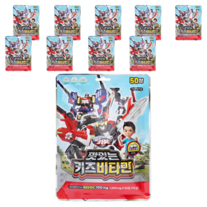 아텍스 헬로카봇 맛있는 키즈비타민, 50정, 70g, 10개