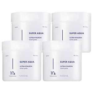 미샤 수퍼아쿠아 울트라 히알론 토너 패드 180g, 90매입, 4개